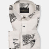 Trixan Black Printed Linen Shirt - John Ellies