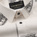 Trixan Black Printed Linen Shirt - John Ellies