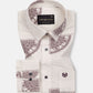 Trixan Brown Printed Linen Shirt - John Ellies