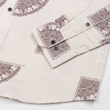 Trixan Brown Printed Linen Shirt - John Ellies