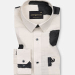 Trixan Black Cubes Printed Linen Shirt - John Ellies