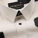 Trixan Black Cubes Printed Linen Shirt - John Ellies