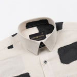 Trixan Black Cubes Printed Linen Shirt - John Ellies