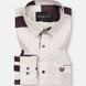 Trixan Maroon Cubes Printed Linen Shirt - John Ellies