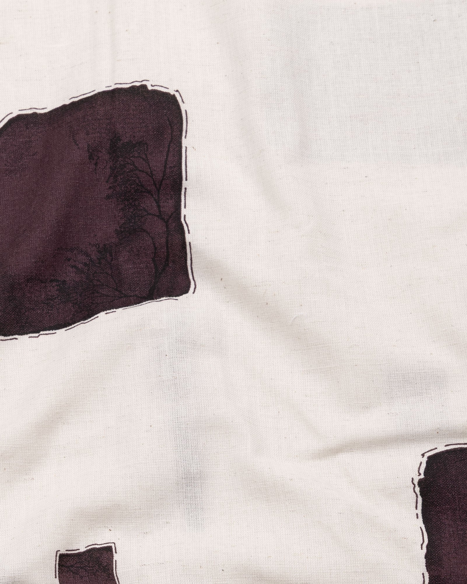 Trixan Maroon Cubes Printed Linen Shirt - John Ellies