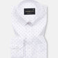 Meirox White Micro Curve Cotton Printed Shirt - John Ellies