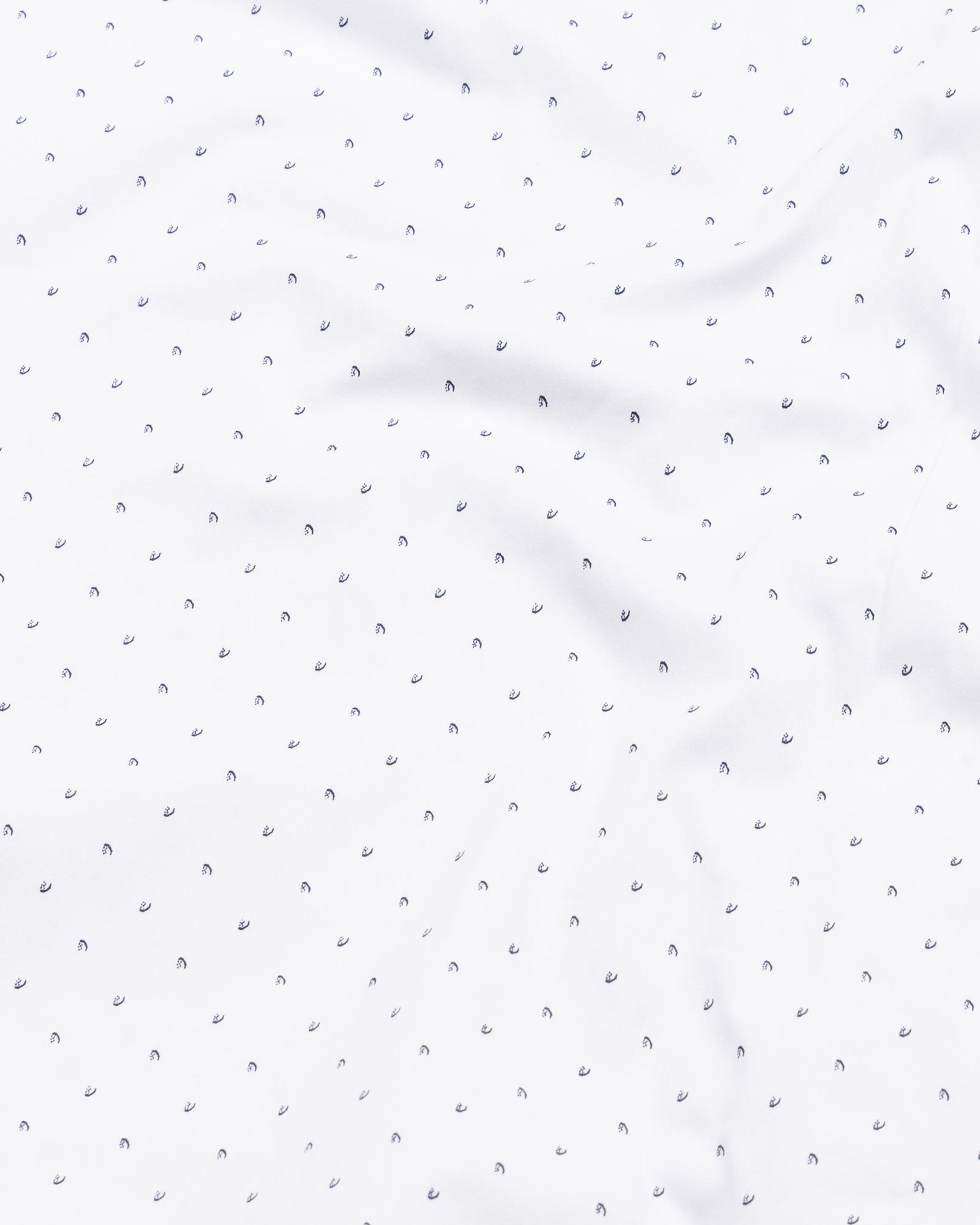 Meirox White Micro Curve Cotton Printed Shirt - John Ellies