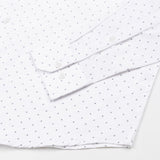Meirox White Micro Curve Cotton Printed Shirt - John Ellies