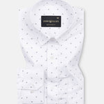 Meirox White Leaf Cotton Printed Shirt - John Ellies