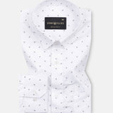 Meirox White Leaf Cotton Printed Shirt - John Ellies
