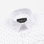 Meirox White Leaf Cotton Printed Shirt - John Ellies