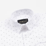 Meirox White Leaf Cotton Printed Shirt - John Ellies