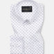 Meirox White Dash Grid Cotton Printed Shirt - John Ellies