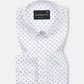 Meirox White Dash Grid Cotton Printed Shirt - John Ellies
