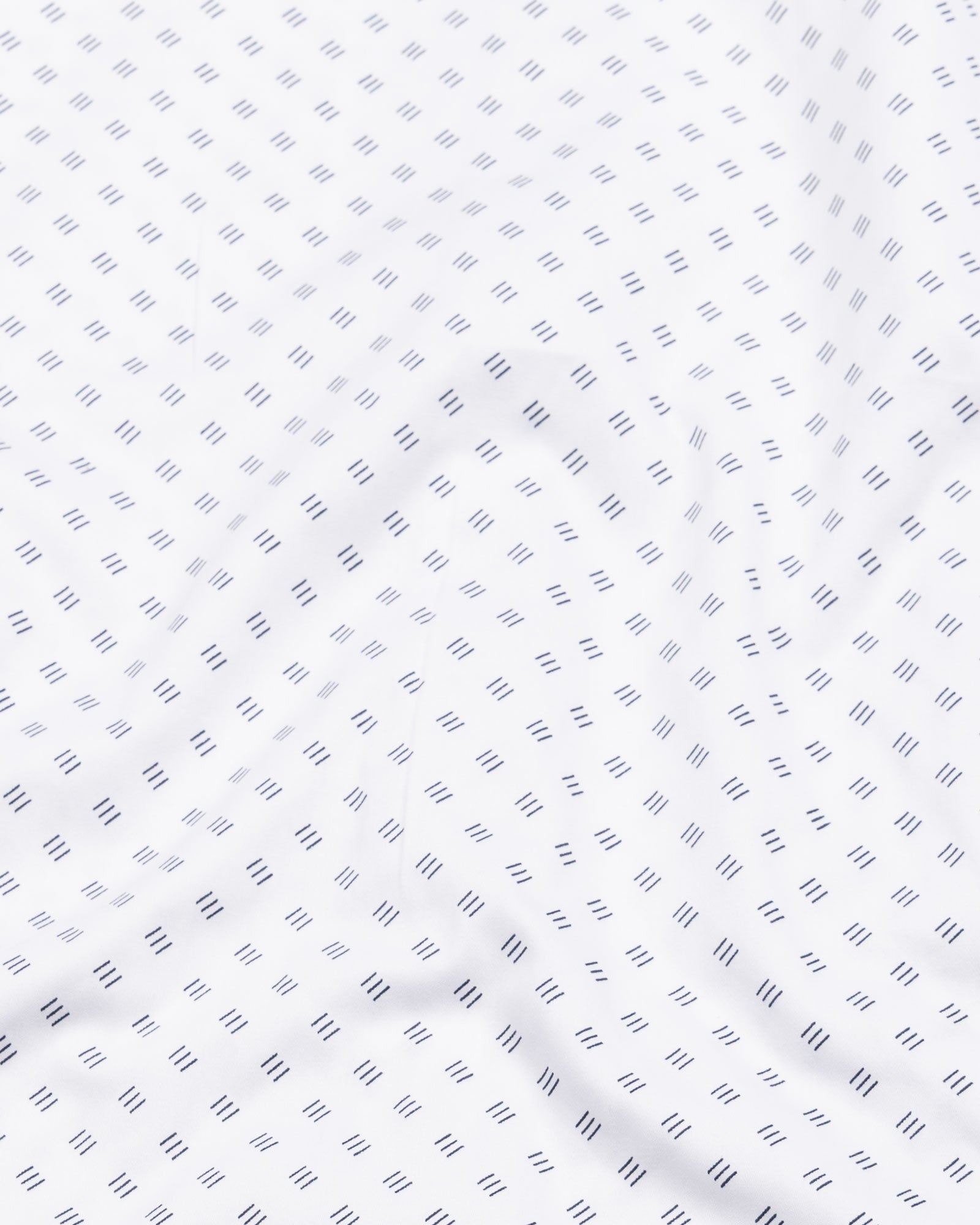 Meirox White Dash Grid Cotton Printed Shirt - John Ellies