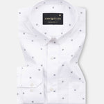 Meirox White Cube Cotton Printed Shirt - John Ellies