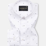 Meirox White Cube Cotton Printed Shirt - John Ellies