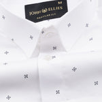 Meirox White Cube Cotton Printed Shirt - John Ellies