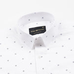 Meirox White Cube Cotton Printed Shirt - John Ellies