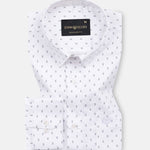 Meirox White Arrow Cotton Printed Shirt - John Ellies
