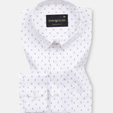 Meirox White Arrow Cotton Printed Shirt - John Ellies
