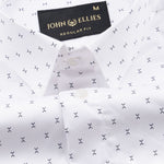 Meirox White Arrow Cotton Printed Shirt - John Ellies