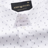 Meirox White Arrow Cotton Printed Shirt - John Ellies