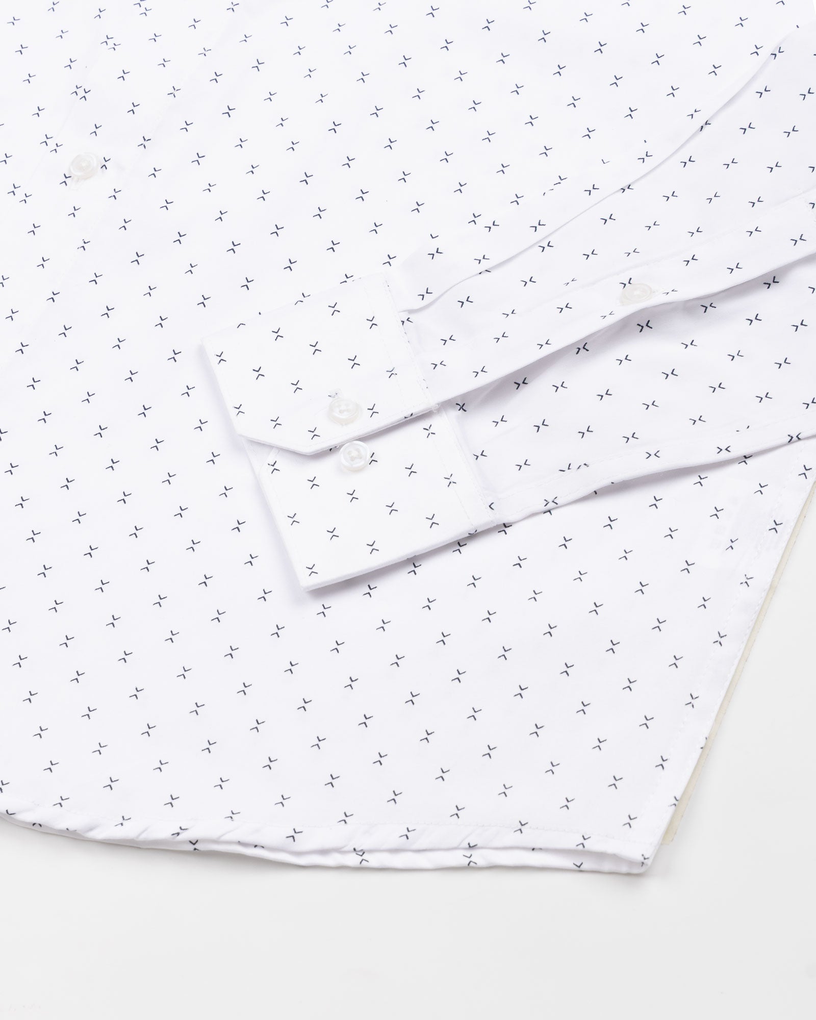 Meirox White Arrow Cotton Printed Shirt - John Ellies