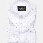 Meirox White Diamond Cotton Printed Shirt - John Ellies