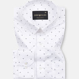 Meirox White Diamond Cotton Printed Shirt - John Ellies