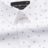 Meirox White Diamond Cotton Printed Shirt - John Ellies