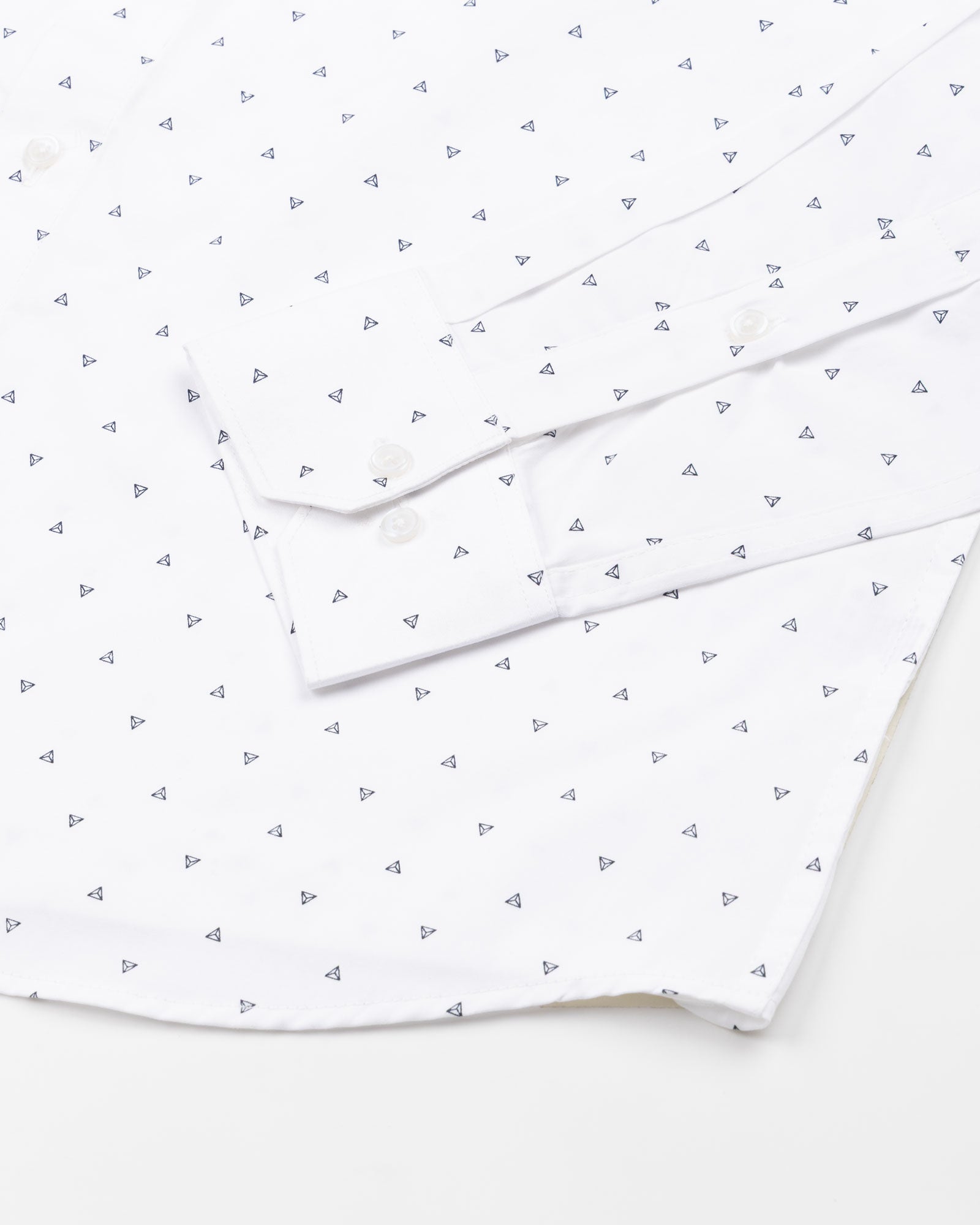 Meirox White Diamond Cotton Printed Shirt - John Ellies