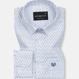Meirox Blue Cotton Printed Shirt - John Ellies