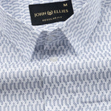 Meirox Blue Cotton Printed Shirt - John Ellies