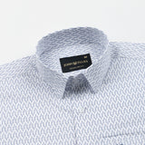 Meirox Blue Cotton Printed Shirt - John Ellies