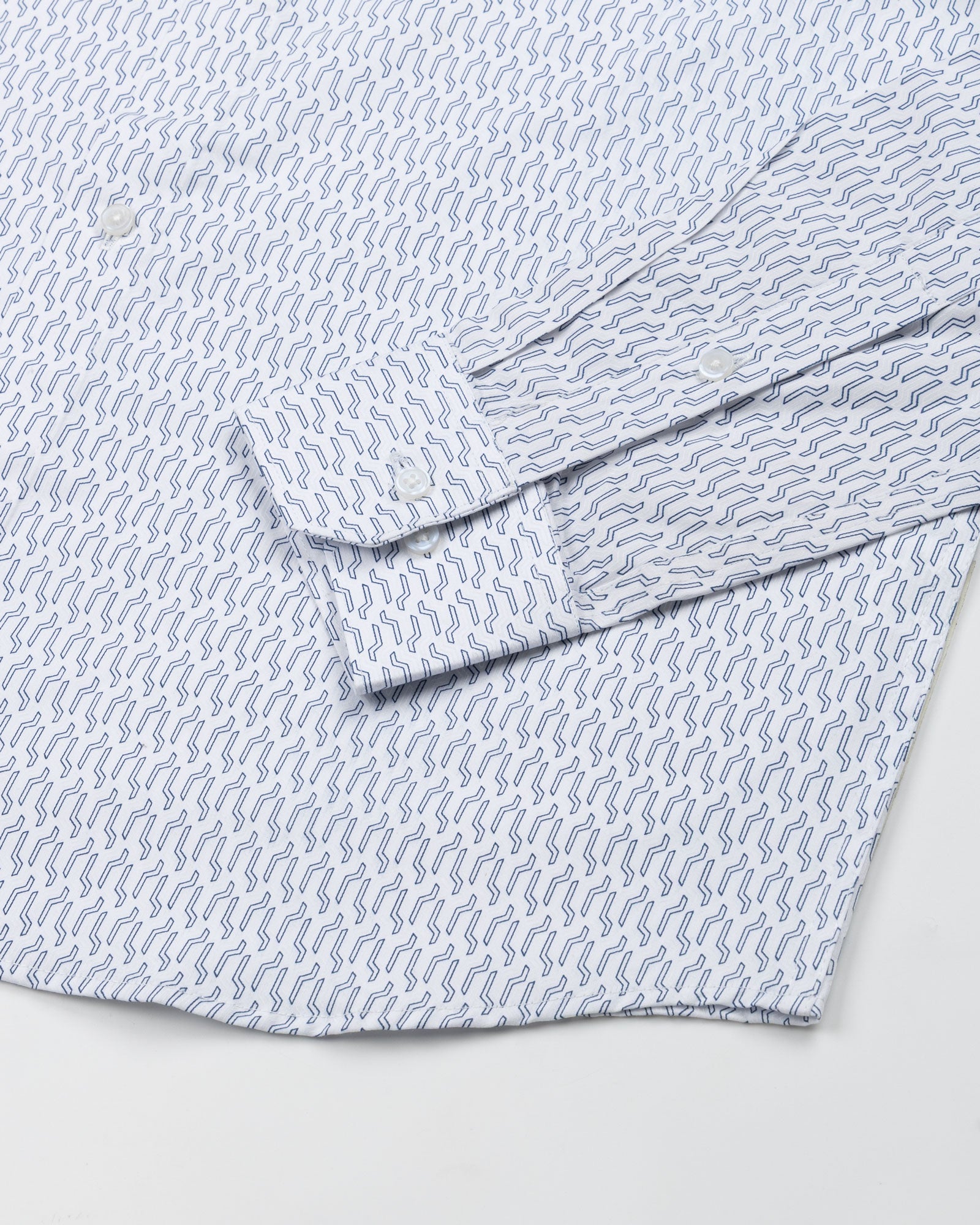 Meirox Blue Cotton Printed Shirt - John Ellies