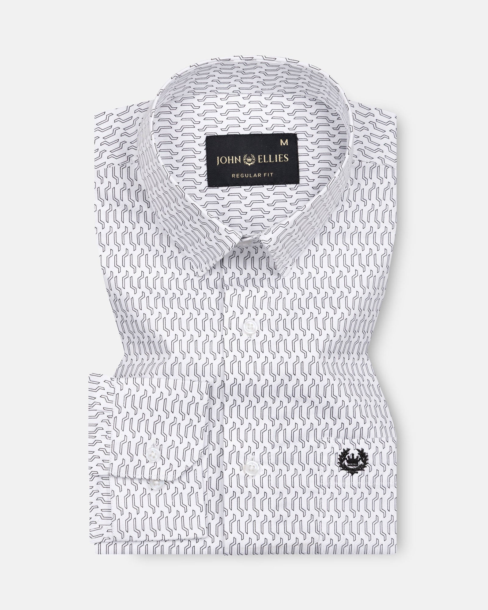 Meirox Black Cotton Printed Shirt - John Ellies