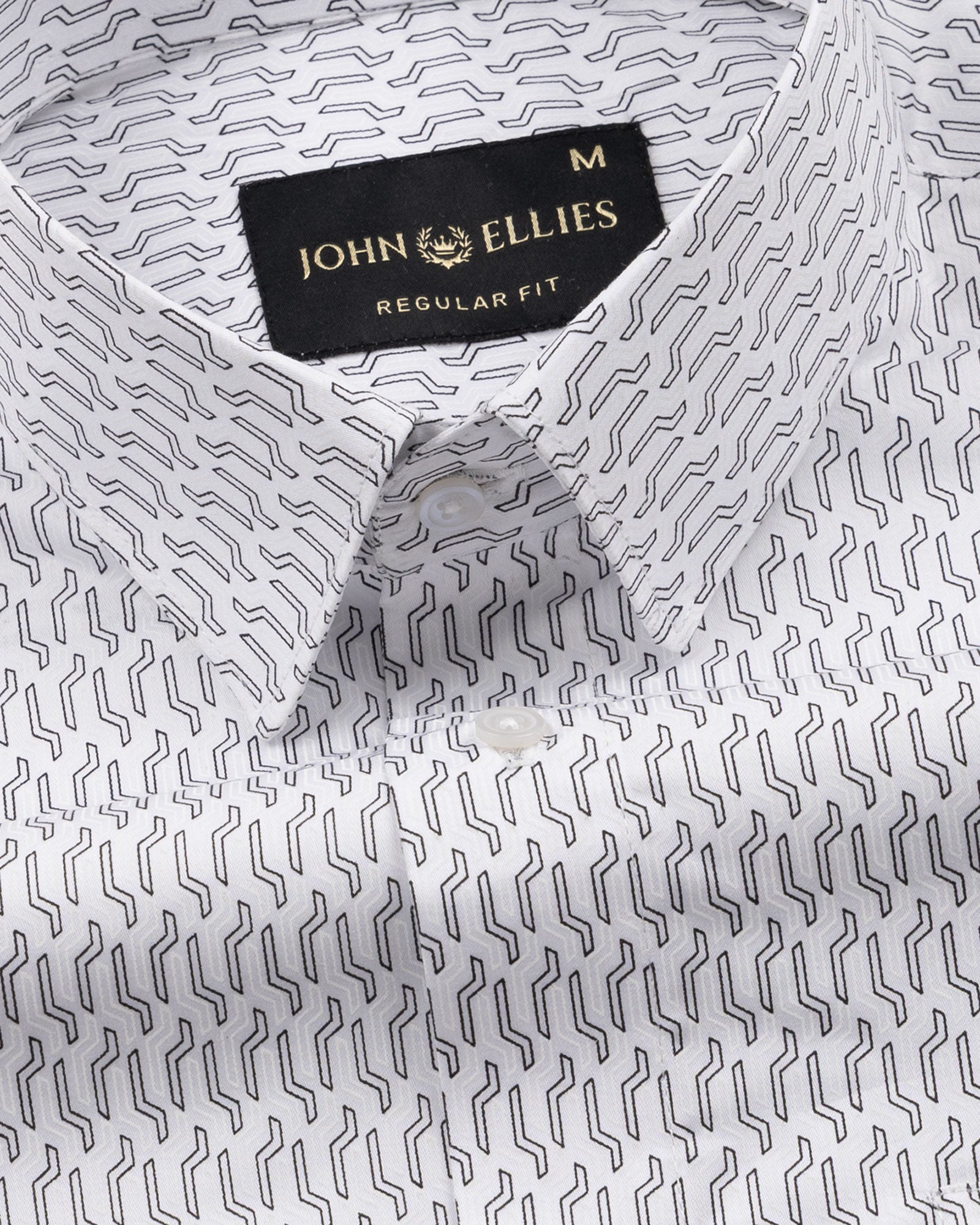 Meirox Black Cotton Printed Shirt - John Ellies