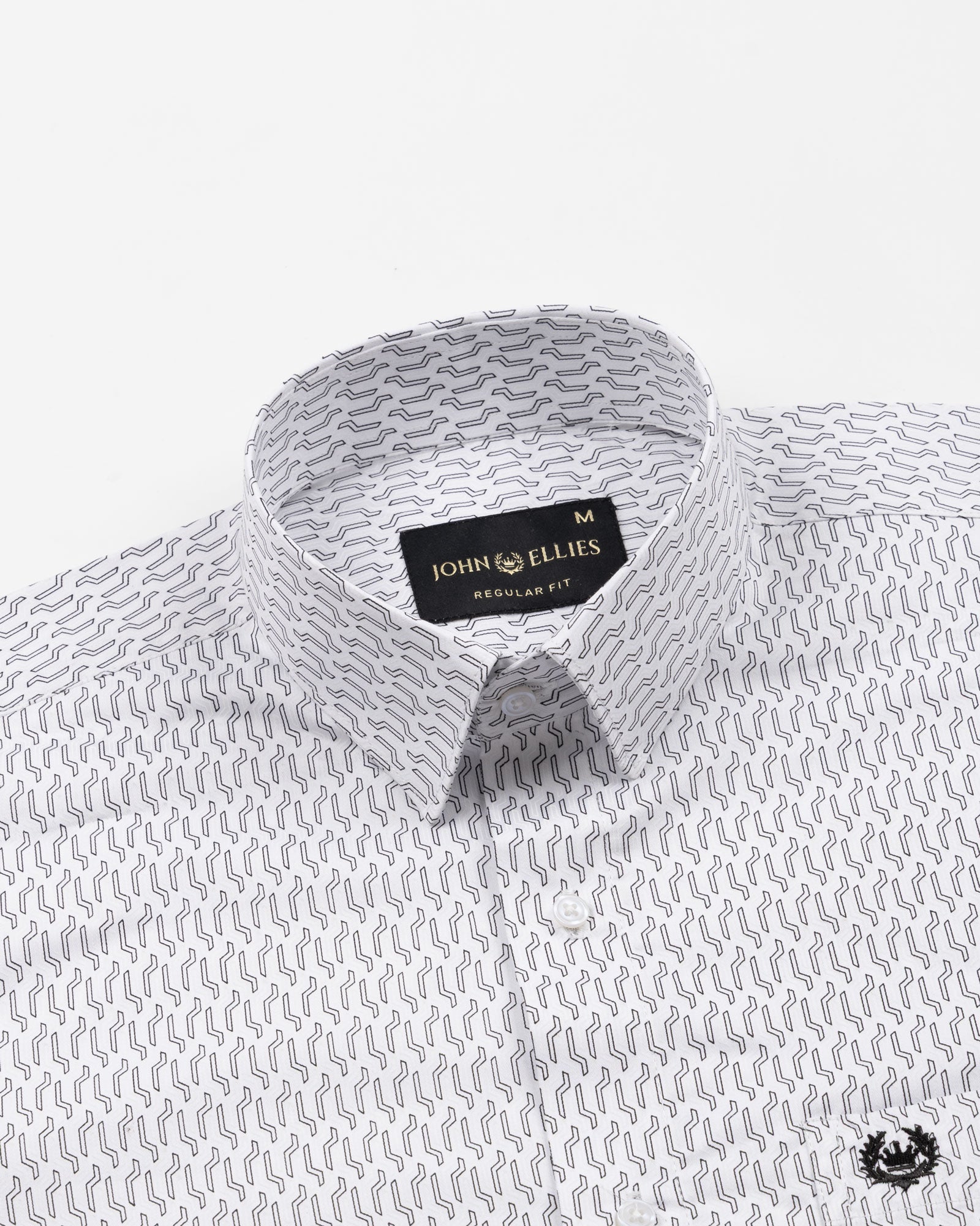Meirox Black Cotton Printed Shirt - John Ellies