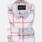 Davro Orange Check Textured Cotton Shirt - John Ellies