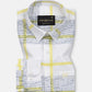 Davro Yellow Check Textured Cotton Shirt - John Ellies
