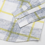Davro Yellow Check Textured Cotton Shirt - John Ellies