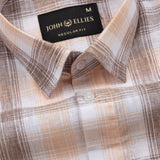 Qorlen Orange Check Linen Shirt - John Ellies