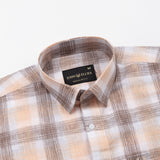 Qorlen Orange Check Linen Shirt - John Ellies