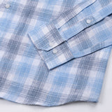 Qorlen Blue Check Linen Shirt - John Ellies