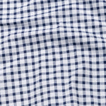 Qorlen Navy Blue Check Cotton Shirt - John Ellies