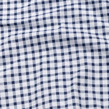 Qorlen Navy Blue Check Cotton Shirt - John Ellies