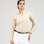 Strata Gold Stripes Oxford Cotton Women Shirt - John Ellies