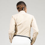 Strata Gold Stripes Oxford Cotton Women Shirt - John Ellies