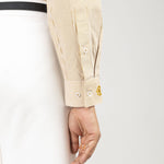 Strata Gold Stripes Oxford Cotton Women Shirt - John Ellies